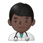👨🏿‍⚕️ Emoji Arzt: dunkle Hautfarbe Samsung One UI 4.0.