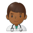 👨🏾‍⚕️ Emoji Homem Profissional Da Saúde: Pele Morena Escura na Samsung One UI 4.0.