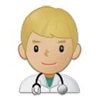 👨🏼‍⚕️ Emoji Profesional Sanitario Hombre: Tono De Piel Claro Medio en Samsung One UI 4.0.