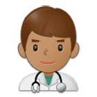 Emoji 👨🏽‍⚕️ Operatore Sanitario: Carnagione Olivastra su Samsung One UI 4.0.