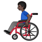 👨🏿‍🦽 Emoji Mann in manuellem Rollstuhl: dunkle Hautfarbe Samsung One UI 4.0.