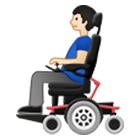 👨🏻‍🦼 Emoji Mann in elektrischem Rollstuhl: helle Hautfarbe Samsung One UI 4.0.