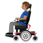 👨🏽‍🦼 Emoji Mann in elektrischem Rollstuhl: mittlere Hautfarbe Samsung One UI 4.0.
