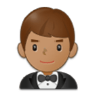 🤵🏽‍♂️ Emoji Homem de smoking: Pele Morena na Samsung One UI 4.0.