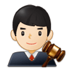 👨🏻‍⚖️ Emoji Juez: Tono De Piel Claro en Samsung One UI 4.0.
