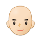 👨🏻‍🦲 Emoji Hombre: Tono De Piel Claro Y Sin Pelo en Samsung One UI 4.0.