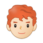 👨🏻‍🦰 Emoji Mann: helle Hautfarbe, rotes Haar Samsung One UI 4.0.