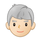 👨🏻‍🦳 Emoji Mann: helle Hautfarbe, weißes Haar Samsung One UI 4.0.