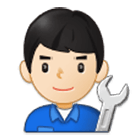 👨🏻‍🔧 Emoji Mecánico: Tono De Piel Claro en Samsung One UI 4.0.