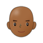👨🏾‍🦲 Emoji Hombre: Tono De Piel Oscuro Medio Y Sin Pelo en Samsung One UI 4.0.