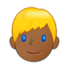 👱🏾‍♂️ Emoji Mann: mitteldunkle Hautfarbe, blond Samsung One UI 4.0.