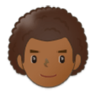 👨🏾‍🦱 Emoji Hombre: Tono De Piel Oscuro Medio Y Pelo Rizado en Samsung One UI 4.0.