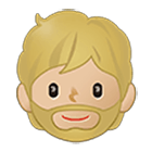 🧔🏼‍♂️ Emoji Hombre Con Barba Tono De Piel Claro Medio en Samsung One UI 4.0.