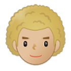 Emoji 👨🏼‍🦱 Uomo: Carnagione Abbastanza Chiara E Capelli Ricci su Samsung One UI 4.0.