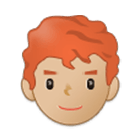 👨🏼‍🦰 Emoji Mann: mittelhelle Hautfarbe, rotes Haar Samsung One UI 4.0.