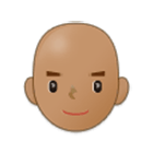 👨🏽‍🦲 Emoji Mann: mittlere Hautfarbe, Glatze Samsung One UI 4.0.