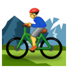 Emoji 🚵‍♂️ Ciclista Uomo Di Mountain Bike su Samsung One UI 4.0.