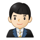 👨🏻‍💼 Emoji Oficinista Hombre: Tono De Piel Claro en Samsung One UI 4.0.