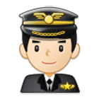 Emoji 👨🏻‍✈️ Pilota Uomo: Carnagione Chiara su Samsung One UI 4.0.