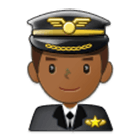 👨🏾‍✈️ Emoji Piloto De Avião Homem: Pele Morena Escura na Samsung One UI 4.0.