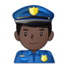 👮🏿‍♂️ Emoji Policial Homem: Pele Escura na Samsung One UI 4.0.