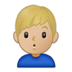 🙎🏼‍♂️ Emoji Hombre Haciendo Pucheros: Tono De Piel Claro Medio en Samsung One UI 4.0.