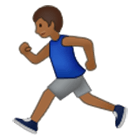 🏃🏾‍♂️ Emoji Hombre Corriendo: Tono De Piel Oscuro Medio en Samsung One UI 4.0.