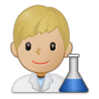 Emoji 👨🏼‍🔬 Scienziato: Carnagione Abbastanza Chiara su Samsung One UI 4.0.
