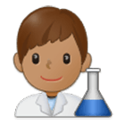 Emoji 👨🏽‍🔬 Scienziato: Carnagione Olivastra su Samsung One UI 4.0.