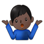 🤷🏿‍♂️ Emoji Hombre Encogido De Hombros: Tono De Piel Oscuro en Samsung One UI 4.0.