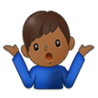 🤷🏾‍♂️ Emoji Hombre Encogido De Hombros: Tono De Piel Oscuro Medio en Samsung One UI 4.0.