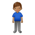 🧍🏽‍♂️ Emoji stehender Mann: mittlere Hautfarbe Samsung One UI 4.0.