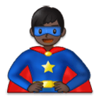 Emoji 🦸🏿‍♂️ Supereroe Uomo: Carnagione Scura su Samsung One UI 4.0.