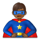 🦸🏾‍♂️ Emoji Homem Super-herói: Pele Morena Escura na Samsung One UI 4.0.