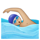 Emoji 🏊🏼‍♂️ Nuotatore: Carnagione Abbastanza Chiara su Samsung One UI 4.0.