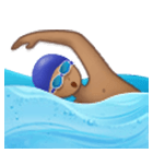 🏊🏽‍♂️ Emoji Schwimmer: mittlere Hautfarbe Samsung One UI 4.0.