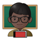 👨🏿‍🏫 Emoji Lehrer: dunkle Hautfarbe Samsung One UI 4.0.