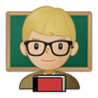 👨🏼‍🏫 Emoji Profesor: Tono De Piel Claro Medio en Samsung One UI 4.0.
