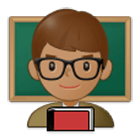 👨🏽‍🏫 Emoji Lehrer: mittlere Hautfarbe Samsung One UI 4.0.