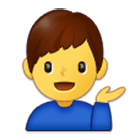 Emoji 💁‍♂️ Uomo Con Suggerimento su Samsung One UI 4.0.