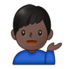 💁🏿‍♂️ Emoji Empleado De Mostrador De Información: Tono De Piel Oscuro en Samsung One UI 4.0.