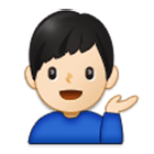 💁🏻‍♂️ Emoji Homem Com A Palma Virada Para Cima: Pele Clara na Samsung One UI 4.0.