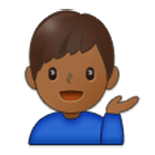 💁🏾‍♂️ Emoji Empleado De Mostrador De Información: Tono De Piel Oscuro Medio en Samsung One UI 4.0.
