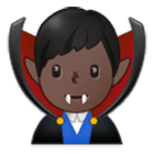 🧛🏿‍♂️ Emoji männlicher Vampir: dunkle Hautfarbe Samsung One UI 4.0.