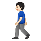 🚶🏻‍♂️ Emoji Fußgänger: helle Hautfarbe Samsung One UI 4.0.