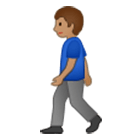 🚶🏽‍♂️ Emoji Hombre Caminando: Tono De Piel Medio en Samsung One UI 4.0.