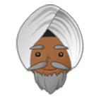 👳🏾‍♂️ Emoji Mann mit Turban: mitteldunkle Hautfarbe Samsung One UI 4.0.