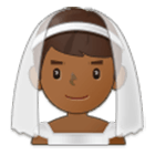 👰🏾‍♂️ Emoji Mann mit Schleier: mitteldunkle Hautfarbe Samsung One UI 4.0.