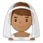Emoji 👰🏽‍♂️ Sposo Con Velo: Carnagione Olivastra su Samsung One UI 4.0.