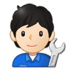 Emoji 🧑🏻‍🔧 Meccanico: Carnagione Chiara su Samsung One UI 4.0.